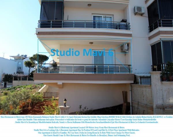 Studio Mavi 6 (Ek Bina 200M Mesafe) 4